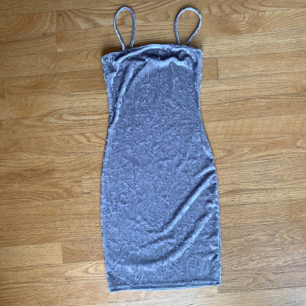 Windsor gray velvet dress